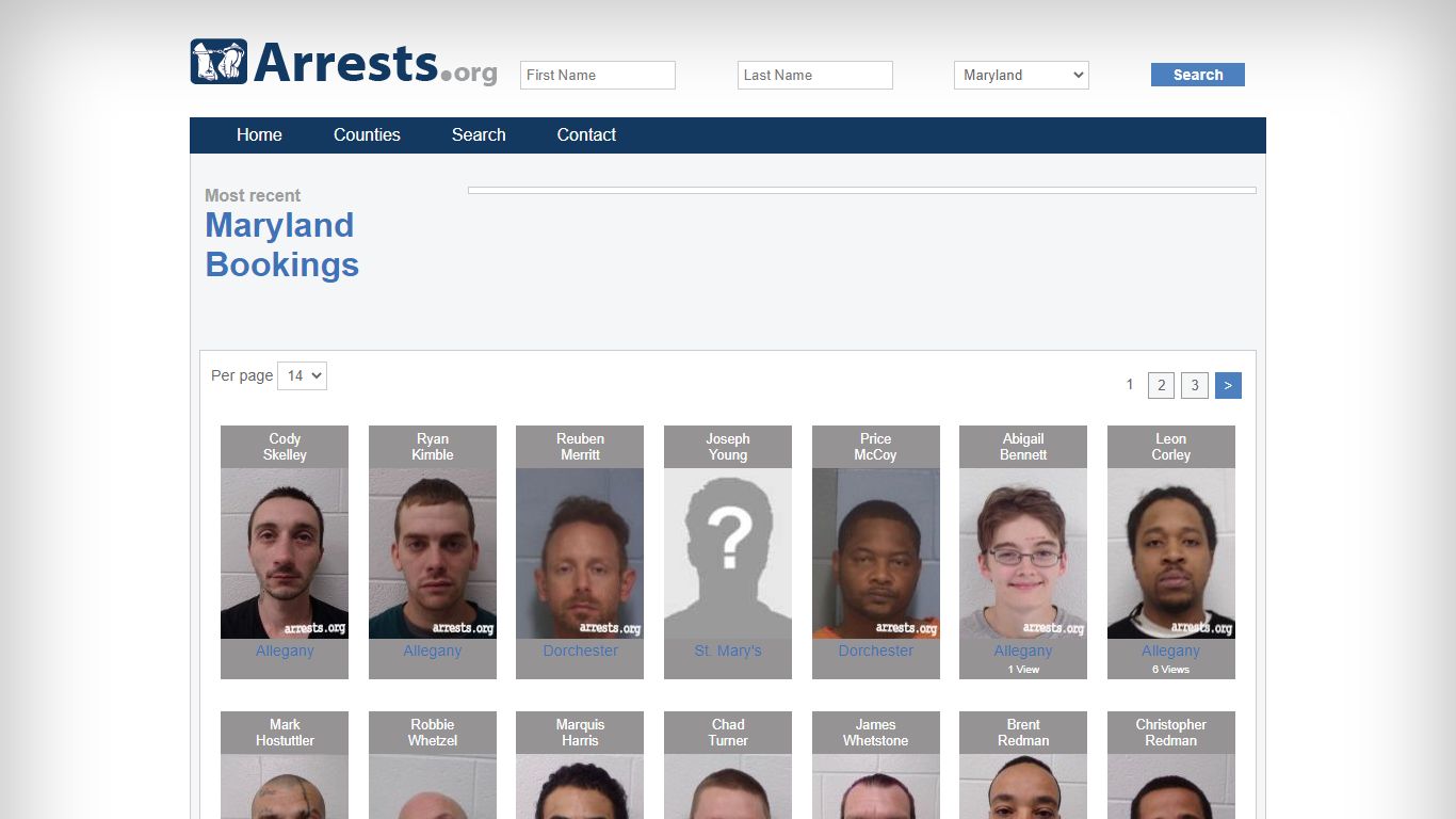 Maryland Arrests and Inmate Search